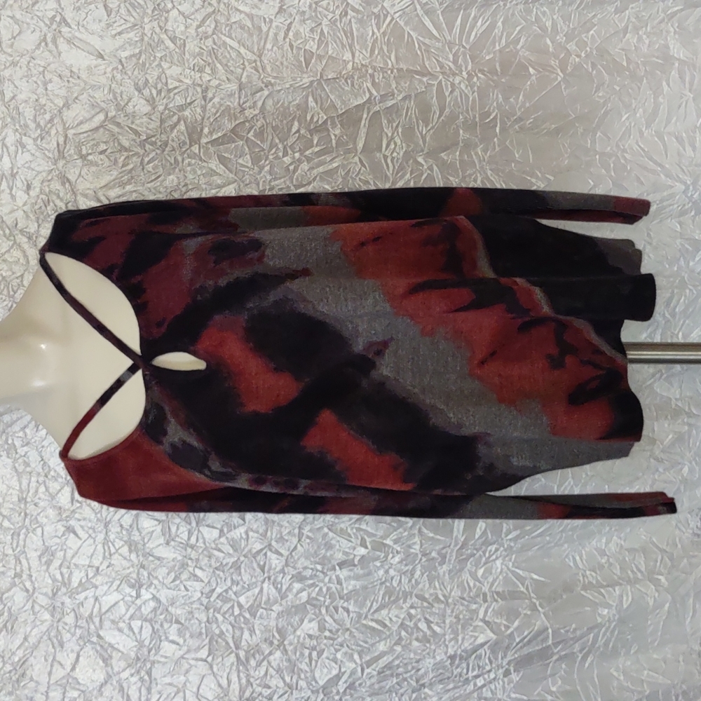 Rock and Republic tie dye sweater with sexy neck detail small